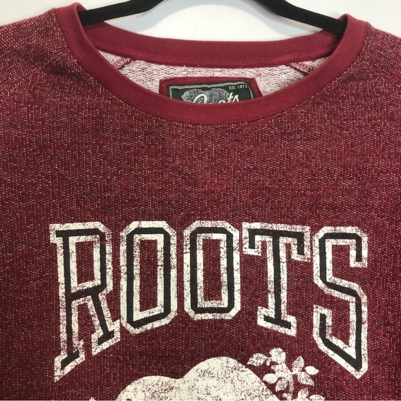 Roots RARE Vintage Inspired Red Crewneck Sweatshirt, size M - Picture 3 of 12